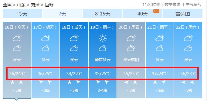 巨野最新天气预报更新🌦️